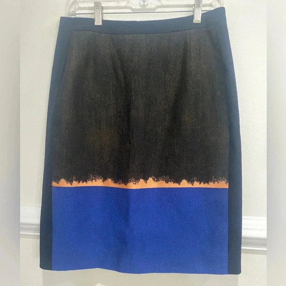 Hugo Boss Color Blocked Pencil Skirt Size 6 - Picture 3 of 9